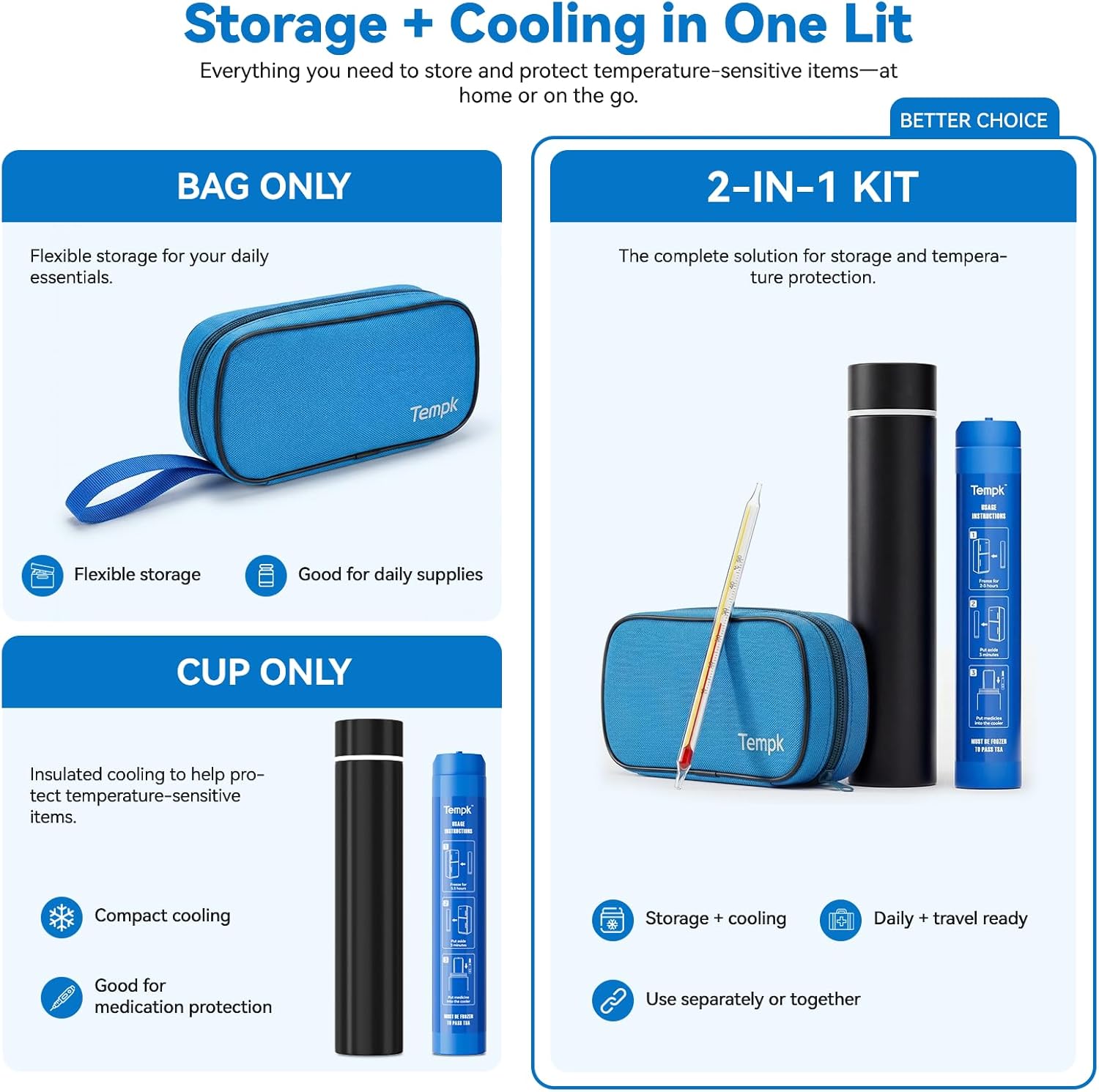 TempK Diabetic Travel Case - gambar 3